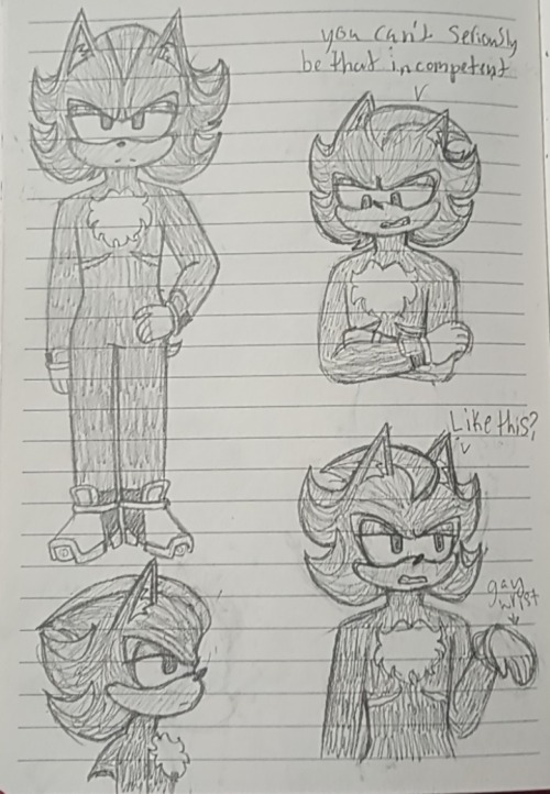 Shadow Reference Page, Human Sketch Of The Two, And A Sonic Outfit Idea Since I've Made A Shadow One