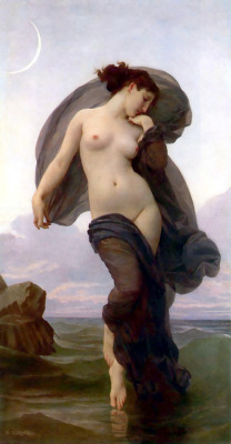 wonderwarhol: Evening Mood, 1882, and Dawn, 1881, by William-Adolphe Bouguereau (1825–1905)