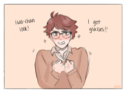 oikws:  i like drawing oikawa w glasses!!