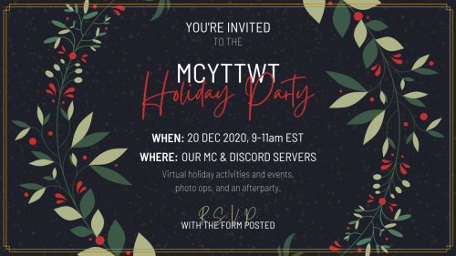 MCYT Twitter Is Having A Holiday Party, And MCYT Tumblr Is Invited Too!
