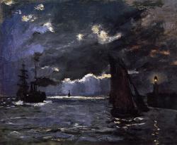 oilpaintinggallery:  Seascape Night Effect by Claude Monet, Oil painting reproductions