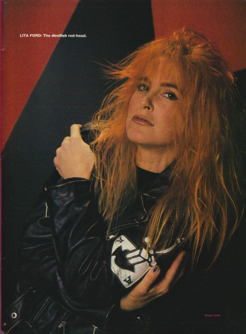 Lita Ford as a redhead.