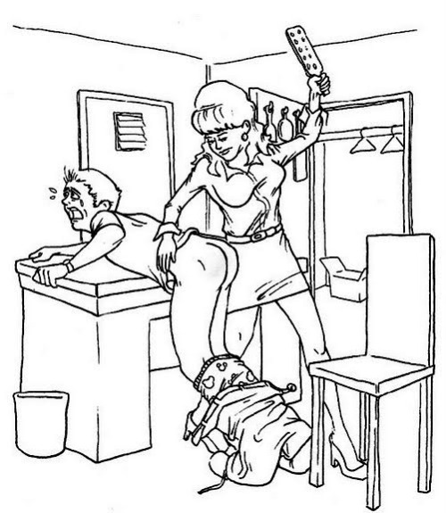 Another guy getting his butt whacked.