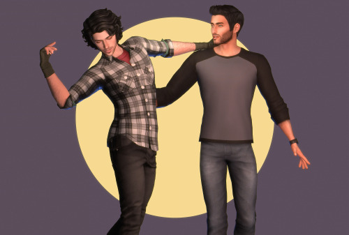 Roland’s healing Aidan’s broken heart. Again. Poses by @sciophobis​Music’s pl