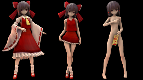 Reimu Hakurei (Touhou Project) model available on SFMLabI can’t believe i didn’t notice this awesome nude edit made by @jim994 long time ago. Welp, now the issue is fixed :pI didn’t really like my first port of Reimu (she was my second port after