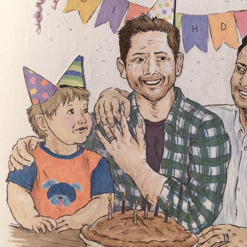 close-ups of the birthday celebration because dean and his found family are so important to me