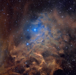 n-a-s-a:  AE Aurigae and the Flaming Star Nebula  Image Credit &amp; Copyright: Martin Pugh 