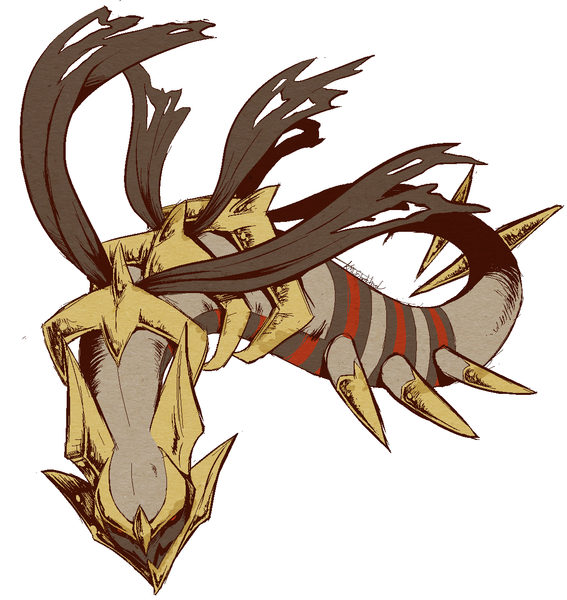 kmc-sketchbook:  Day 3: Any Legendary: #487 Giratina I dunno why this gave me so