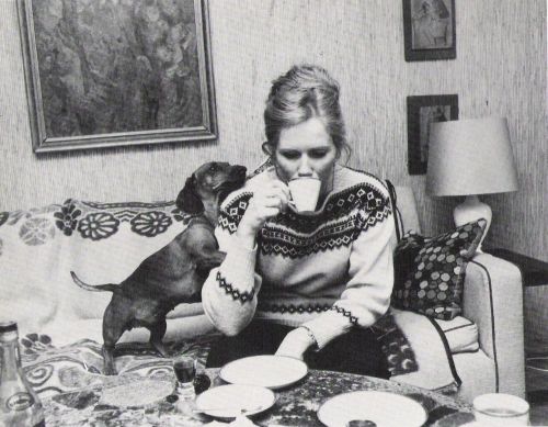 mudwerks:
“ (via Film Noir Photos: @Home with Liv Ullmann)
coffee dachshund
”