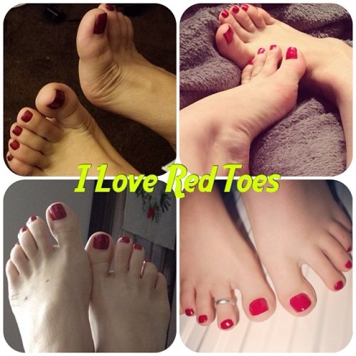 ifeetfetish:  “I Love Red Toes” ⭐ @_mslovelysoles_ ⭐ @little_soles ⭐ @iwantorenda ⭐ @the