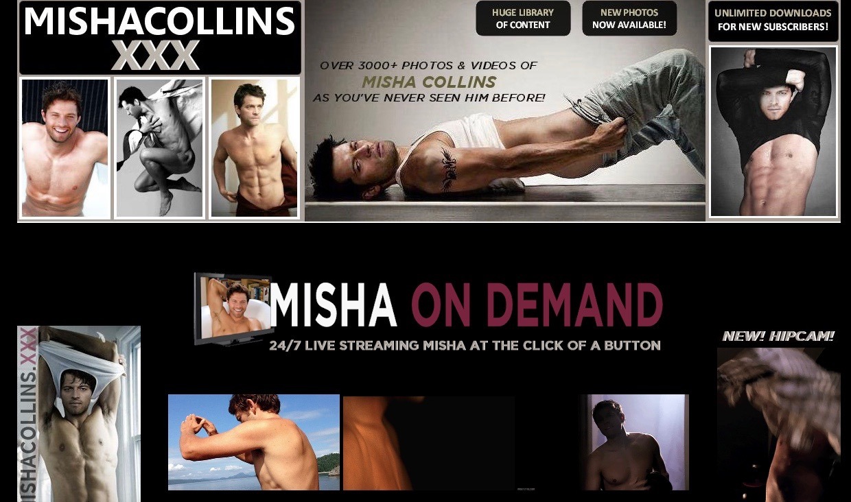 stereks-loft:  Only Misha would create an entire fake porn site of himself just to