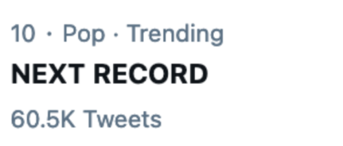 WE’RE UNSTOPPABLE, STREAM ONLY THE BRAVE, and NEXT RECORD are trending worldwide on Twitter - 