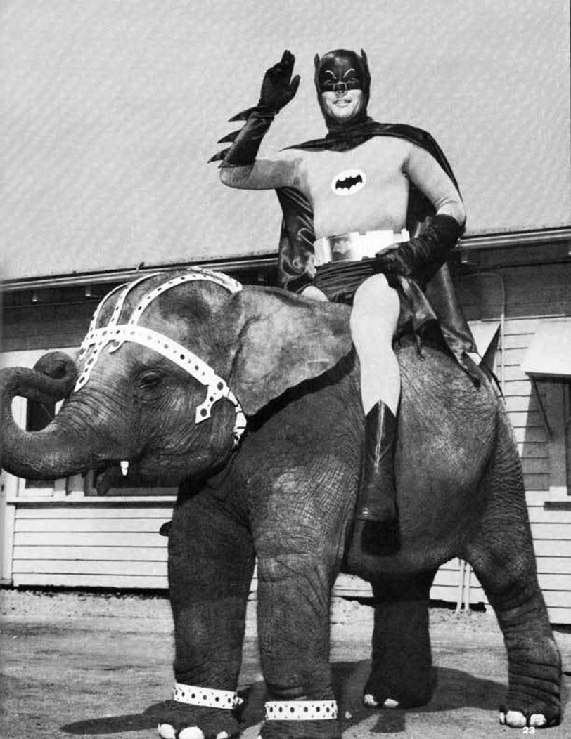 A superhero’s life can be a real circus (Adam West as Batman, 1967)