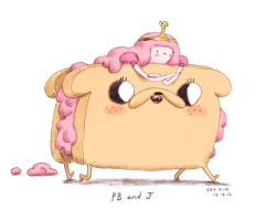 Seokim:  My First Adventure Time Fan Art: Pb And Jake.  I’m Sure This Joke Must