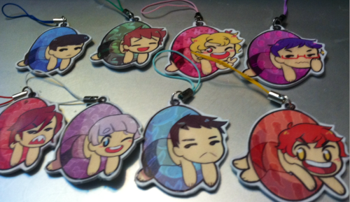 Free! Iwatobi Swim Club key chainsfinally finished these ; v ; ! gettem while they’re hot (and