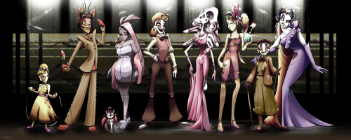  Redesigned the main cast of Hazbin in a 1940’s 30’s style!Speed paint with COMMENTARY a