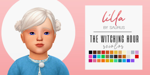 all saurus winterfest collection 2019′s hairs recolored in twh colors!leia, leia v2, jin, minho, lil