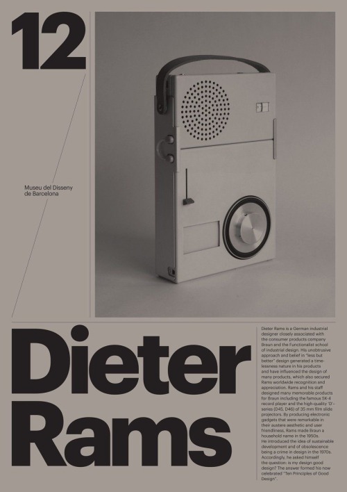 searchsystem:Atlas / Barcelona Design Museum / 12 – Dieter Rams / Poster / 2014