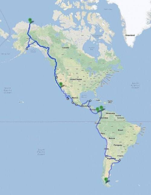 mapsontheweb:The longest drivable road in the world, the Pan American Highway passes through 14 coun