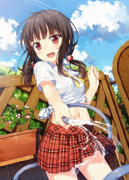 【二次・ZIP】女の子の濡れた服が体に貼り付いたり、透け透けになってるのが堪らん虹画像 | 桃色虹画像 -二次元萌え画像エロ画像まとめ-