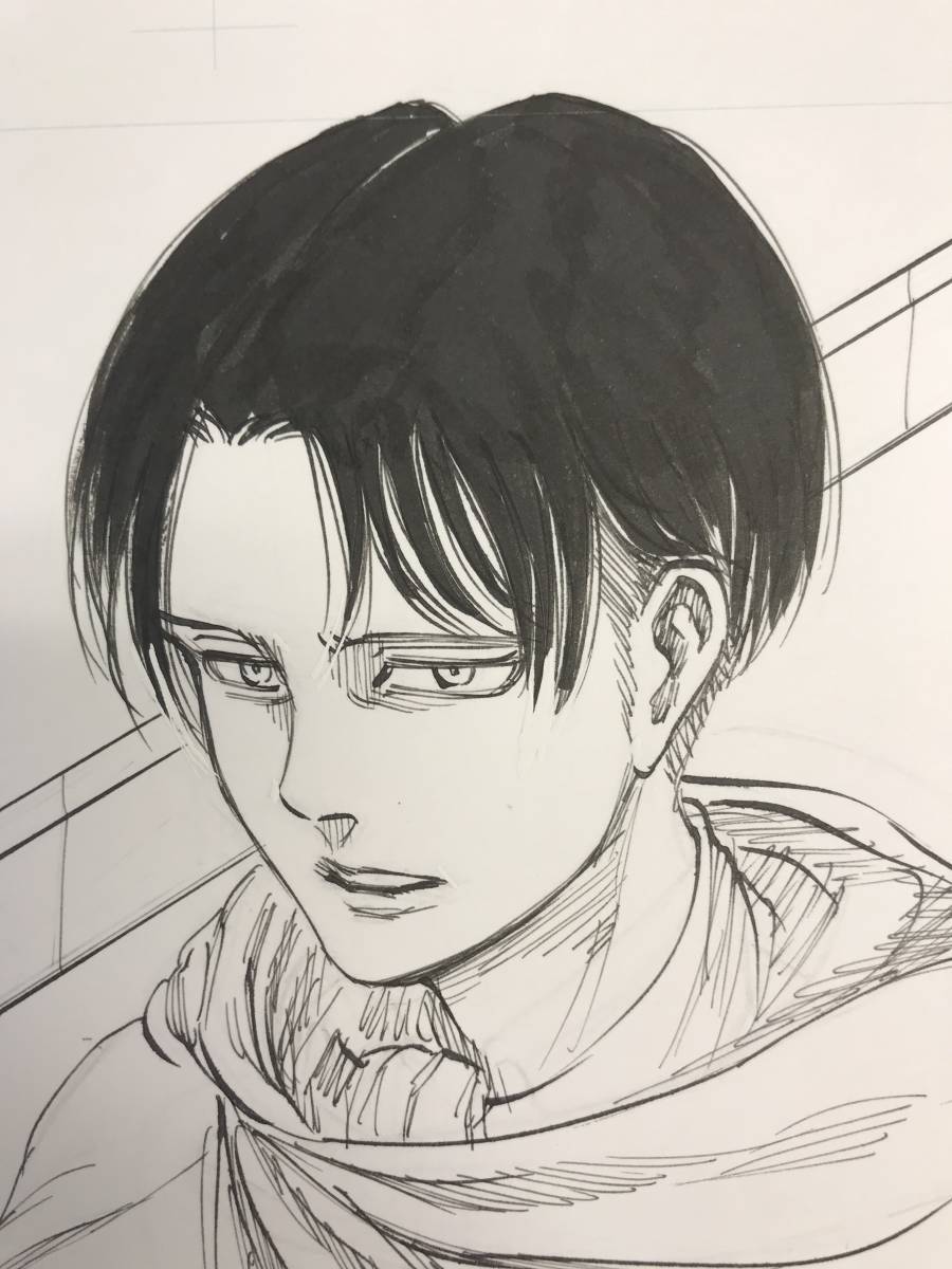 snknews: Original Isayama Hajime Sketch of Levi Being Auctioned to Benefit AIDS