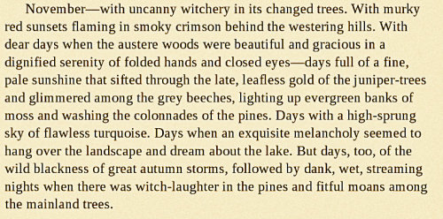 english-idylls:From The Blue Castle by Lucy Maud Montgomery (1926).