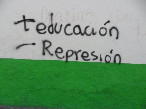 “More Education, Less Repression”Seen in Bogota, Colombia