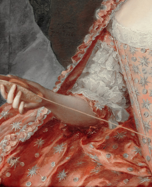 withered-rose-with-thorns:Madame Adélaïde de France, Jean-Marc Nattier (detail)