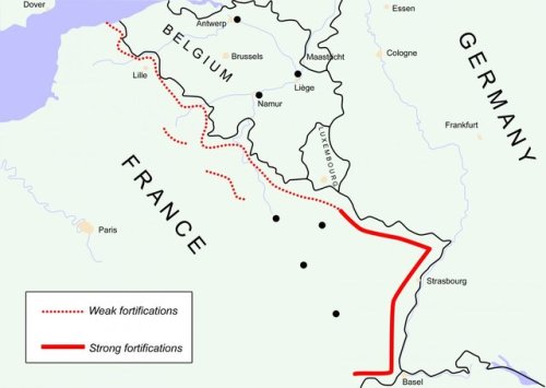 Map: France’s Maginot Line.