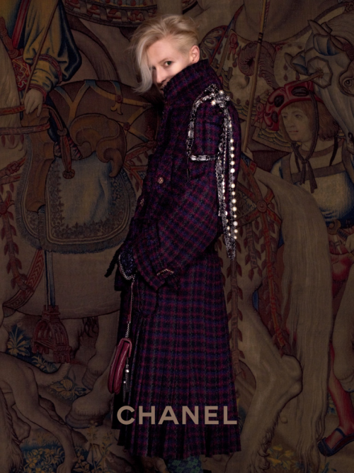 dreymoriarty:bloggirlonfilm:Tilda Swinton by Karl Lagerfeld. CHANEL Paris-Ediburgh AD Campaign. 2013