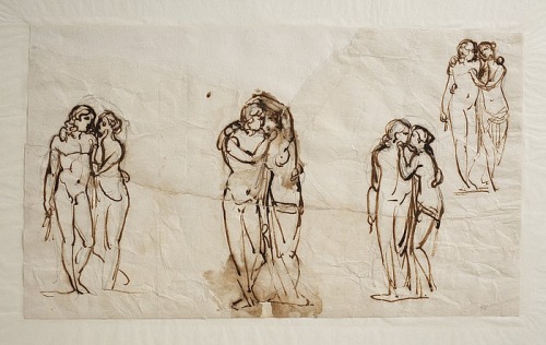 Bertel Thorvaldsen’s sketches for his statue ‘Eros and Psyche’.