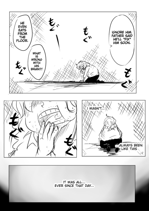 toroshitken:40y/o Sanji comic. (Bad Timeline) TW: abuse, obesity, overeating, depression, experiment