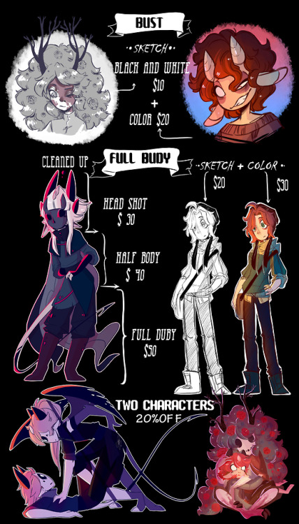 palxeye: COMMISSIONS OPEN!! :^D!!  REBLOG WILL HELP ME A LOT :’0If you don’t u