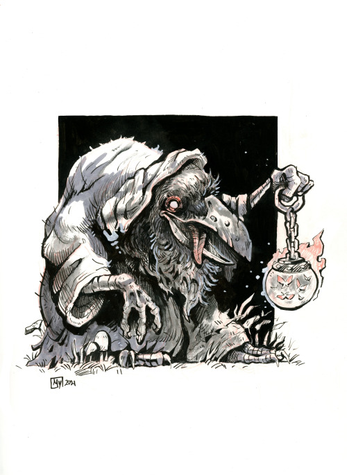 Inktober 2021 Day 5, Raven