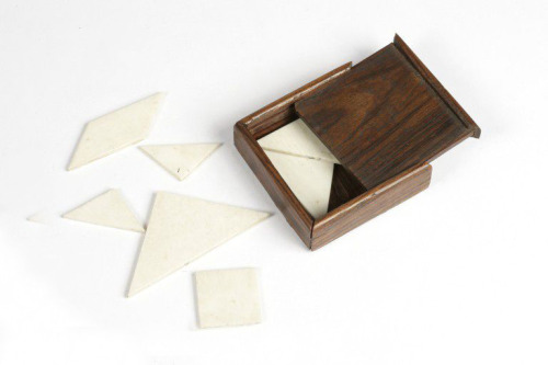 Tangram, ancient Chinese game. It is a set of seven geometric pieces, which the player arranges in i