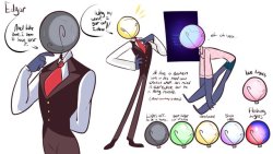 wisplewinks: Heres my boi Edgar. The broken lightbulb with many lights.   Not very bright but he gets the job done when the time comes.  Not many people think he takes his work seriously . 