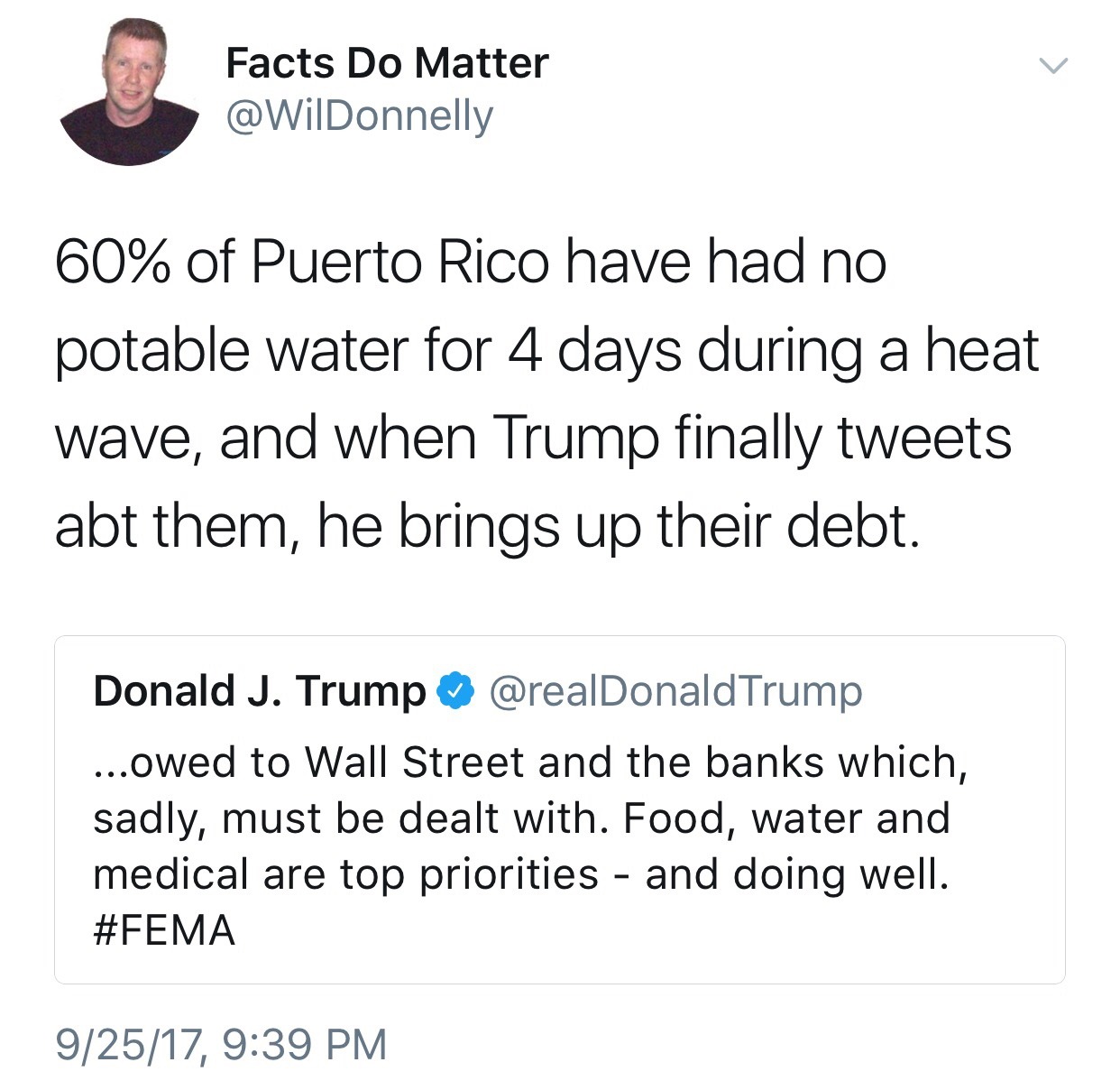 odinsblog:  Wow. Donald jackass Trump really does not care about anyone who isn’t