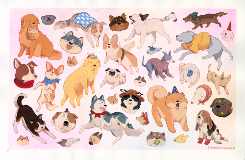 a painting i did back in 2020 for the @cartoonnetwork charity show “Puppy Love” !!i