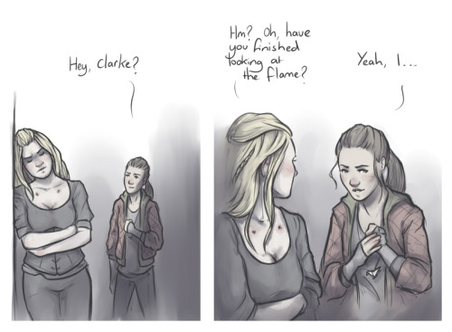 critter-of-habit:Raven must have ‘heard’ Clarke say “I love you.” to Lexa - she’d try to find some w