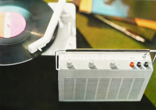 design-is-fine:  Wolfgang Schmittel & Bernd Cziepluch, Braun T 510 radio, 1960. From an album of 15 early audio posters, 1960. dasprogramm.org 