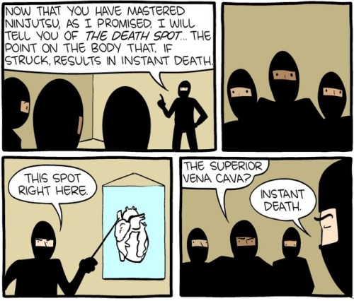 we-are-rogue:  SMBC: The Death Spot@we-are-ninja