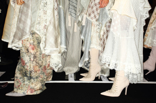 fashion-boots:Behind The Scenes At The Star-spangled Zimmermann SS17 Show. Images By Sonny Vand