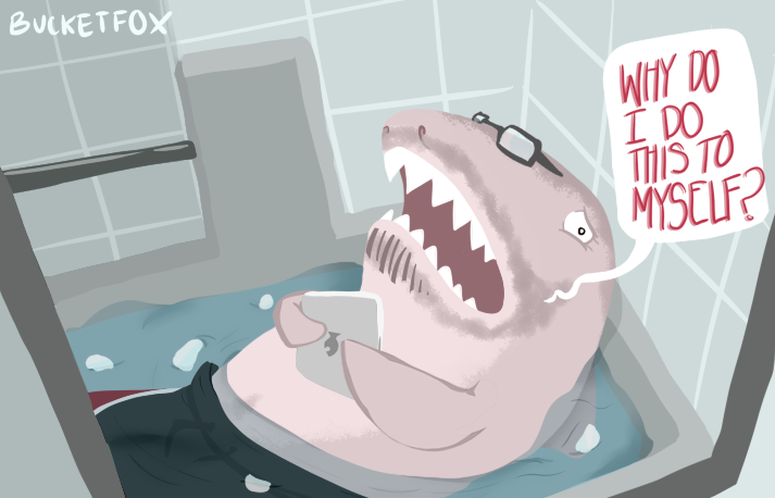 abukkitfulloffoxes:  [ Why does he do these things. We just don’t know. ] In mustache