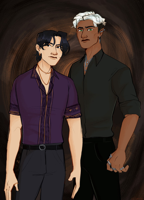 finally read @evertidings and jumped at the chance to draw the duos rylan sorted the gang into <3