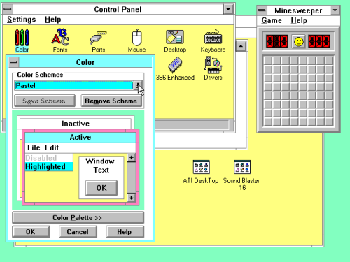 never-obsolete - Pastel color theme from Windows 3.1