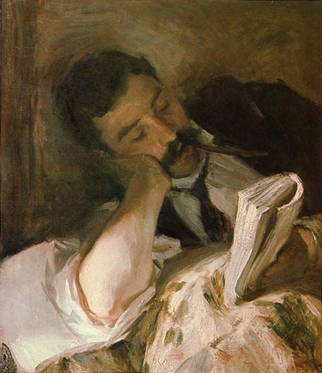 ladylabsinthe: Man Reading by John Singer Sargent