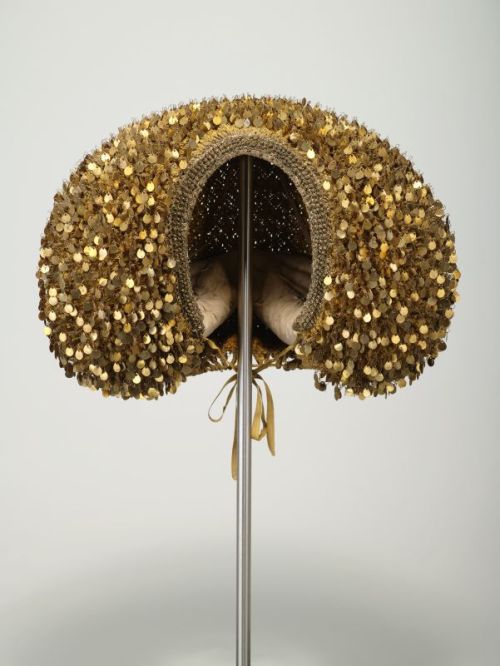 Gold haube headdress, c. 1650-1700 Nuremberg, Bavaria