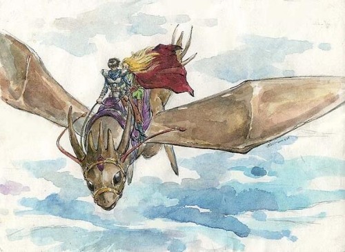 Record of Lodoss War, 1994, watercolor My painting 27 years ago I found a painting while cleaning up