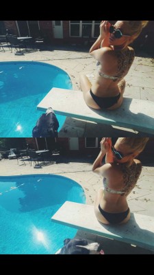 blogaboutdaddyslikes:  theroyal-highness:  Bums out**  Jealous of a diving board!