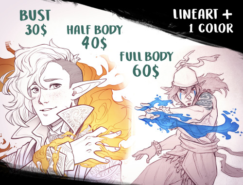 COMMISSIONS OPEN!!Finally I decided to open commissions again Limited slots!! DM or email me to beac